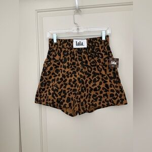 Dressed in Lala  Leopard Lover Boxer Shorts NWT Size S 100% Cotton